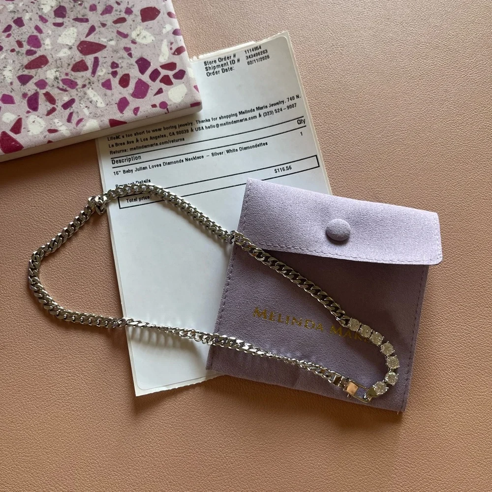 Melinda Maria Baby Julian Loves Diamonds Necklace - Picture 4 of 5